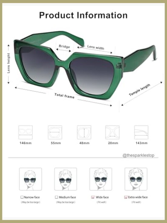 Oversized Polarized Square Sunglasses for Women, Trendy Large Shades UV400 main image 5